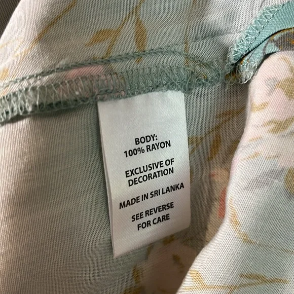 Spartina 449 Blue and Pink Ruffled Sleeve Blouse - Picture 7 of 8